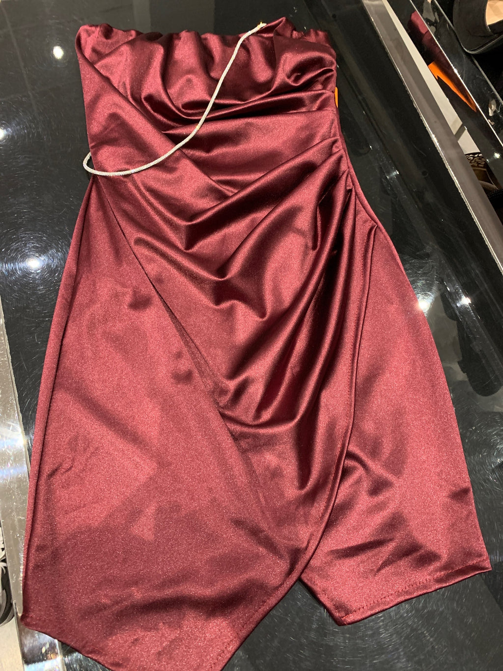 Vestido corto Aila burdeos image 2