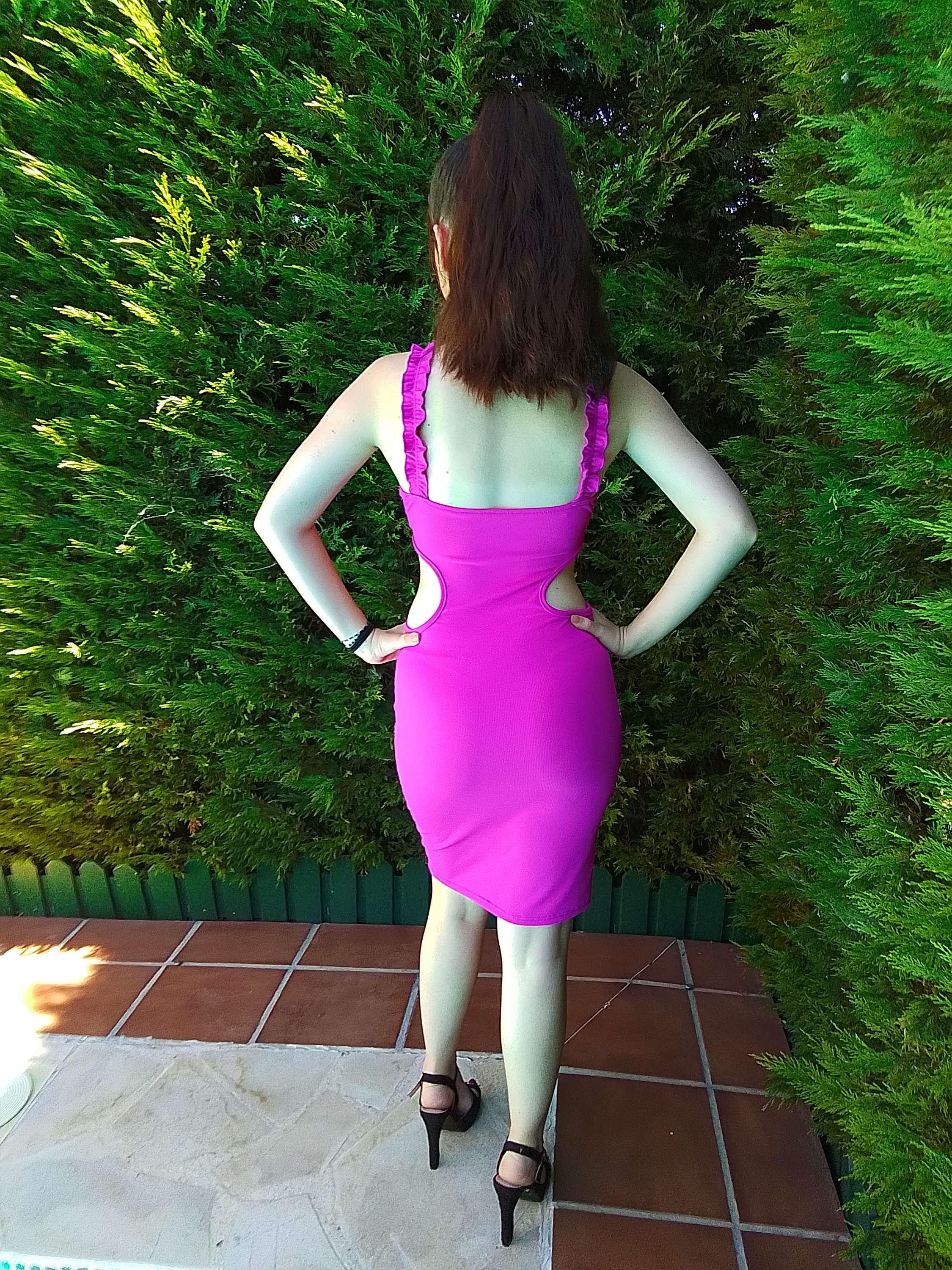 Vestido corto canalé Paula image 3