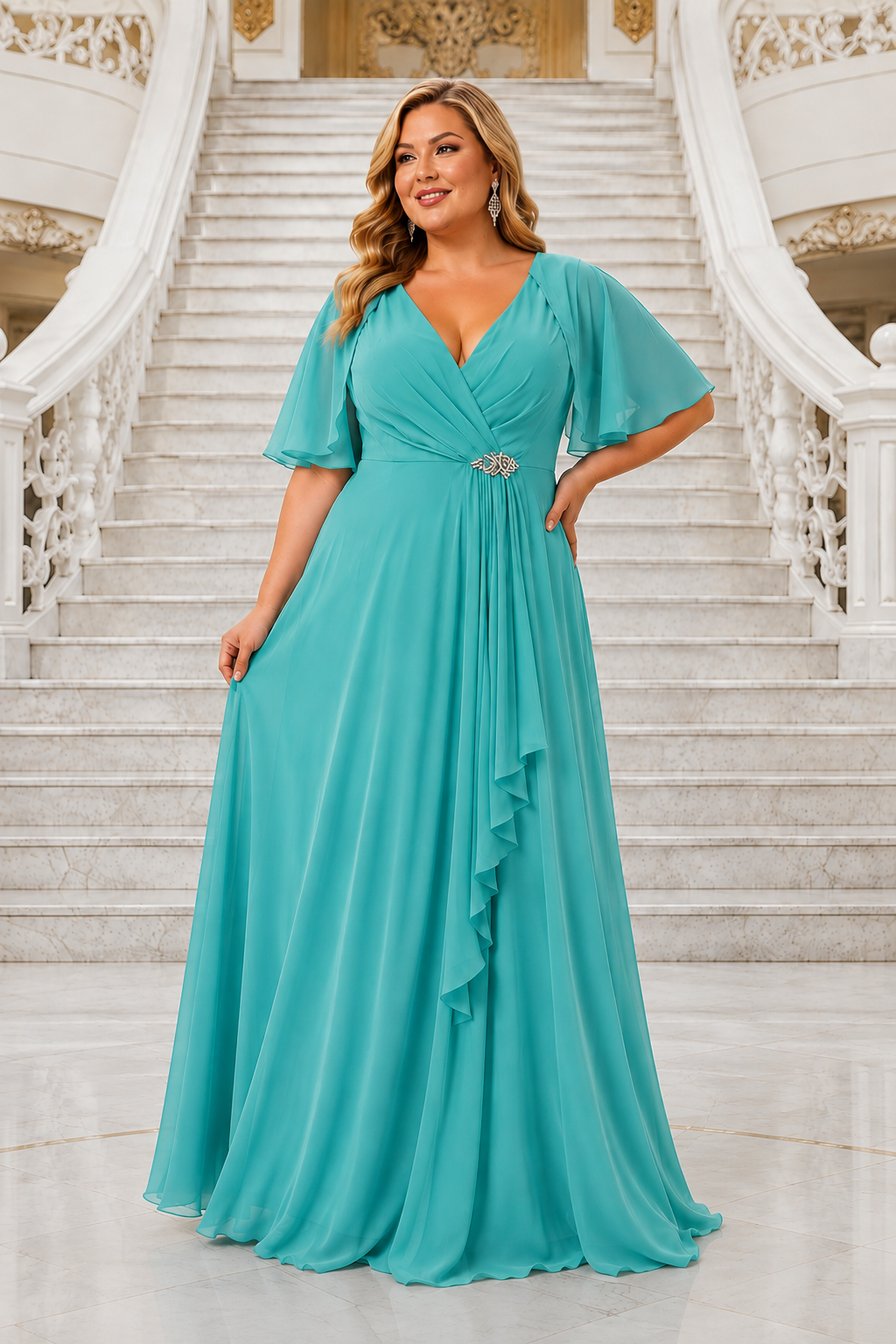Vestido Ingrid TG Turquesa