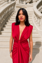Vestido largo Alexandra Rojo