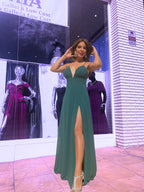 Vestido Yaiza verde Botella image 0