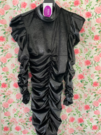 Vestido corto Kim negro purpurina  image 3