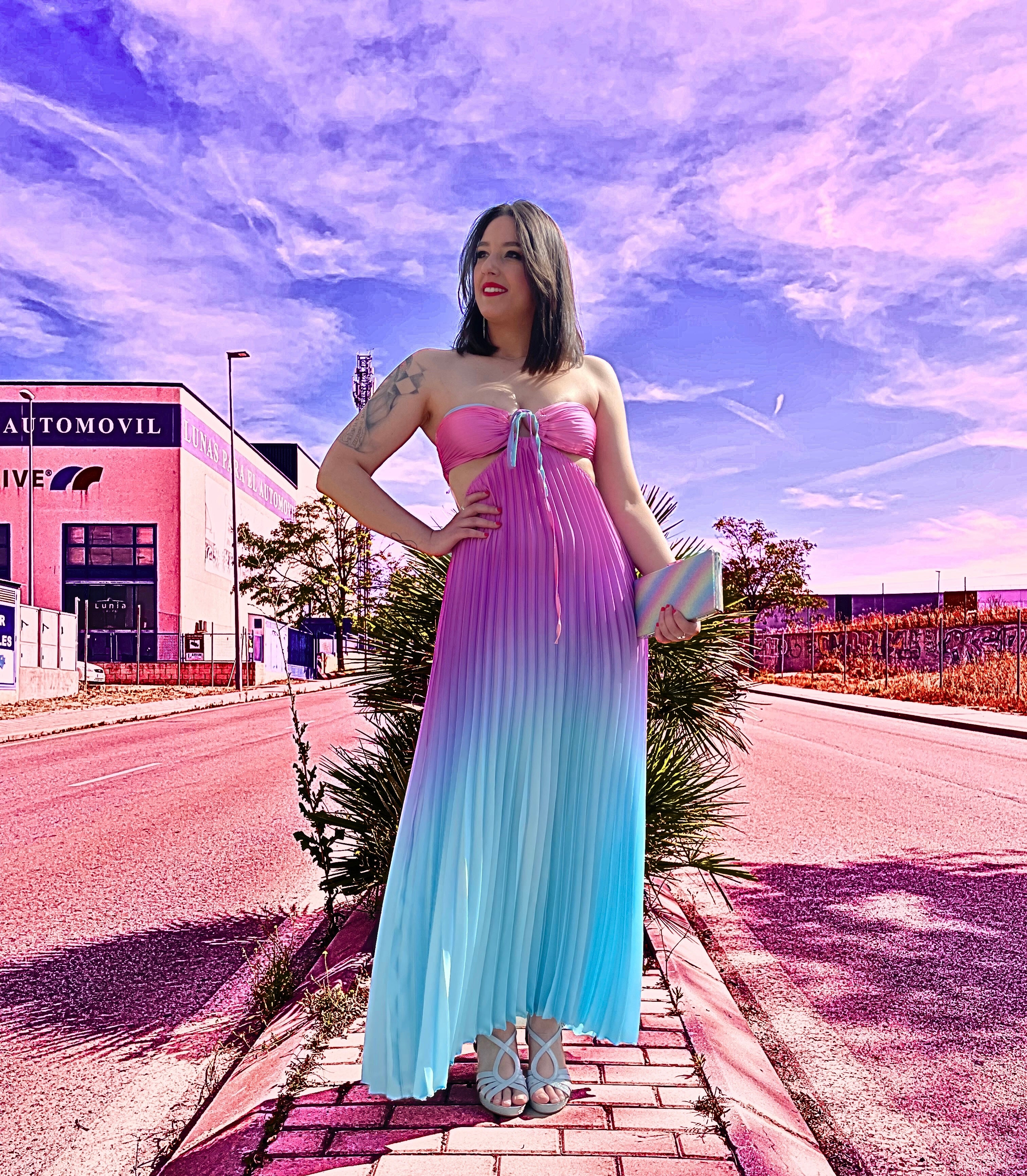  Vestido largo Yismara Rosa image 4