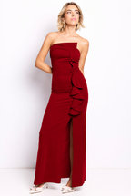Vestido largo Margot Burdeos