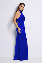 Vestido largo Kareins licra azulón