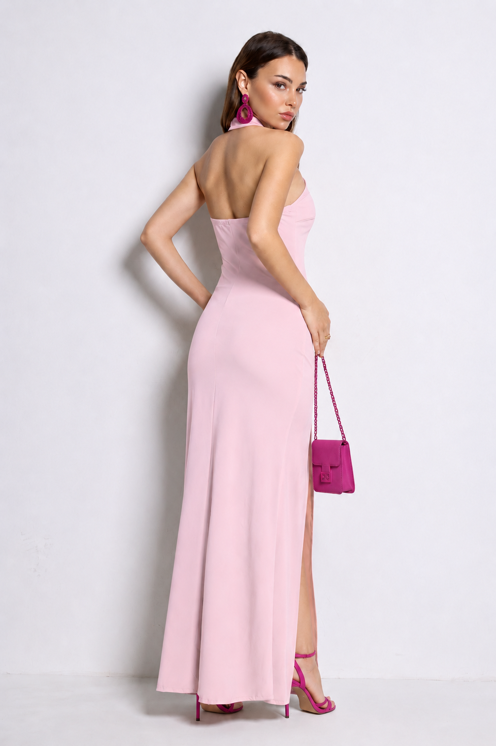 Vestido largo Jenna Rosa