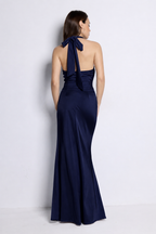 Vestido largo Kareins licra marino