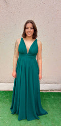 vestido largo Heather Verde botella image 0