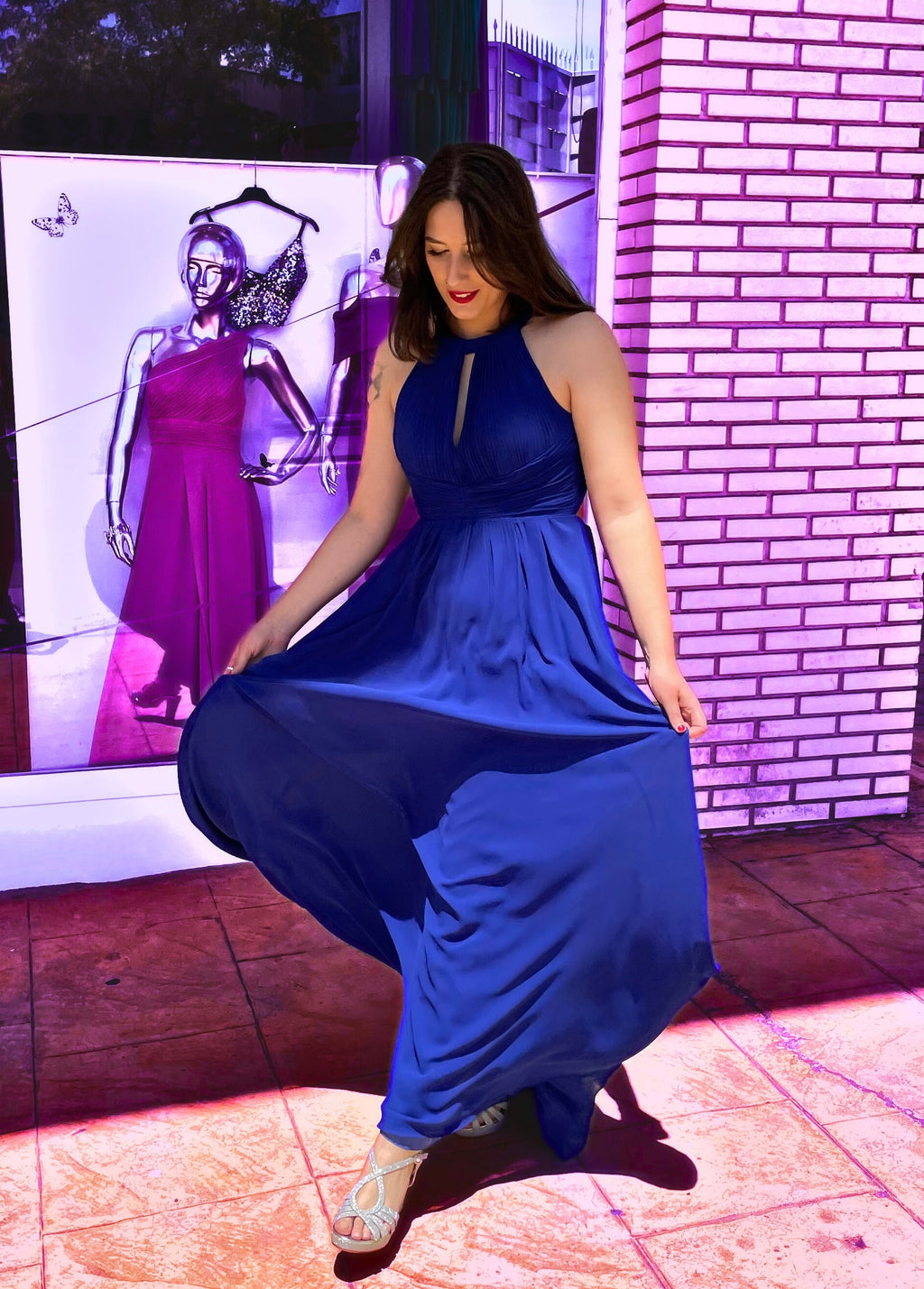 Vestido largo  Fabiola  Azulón  image 2
