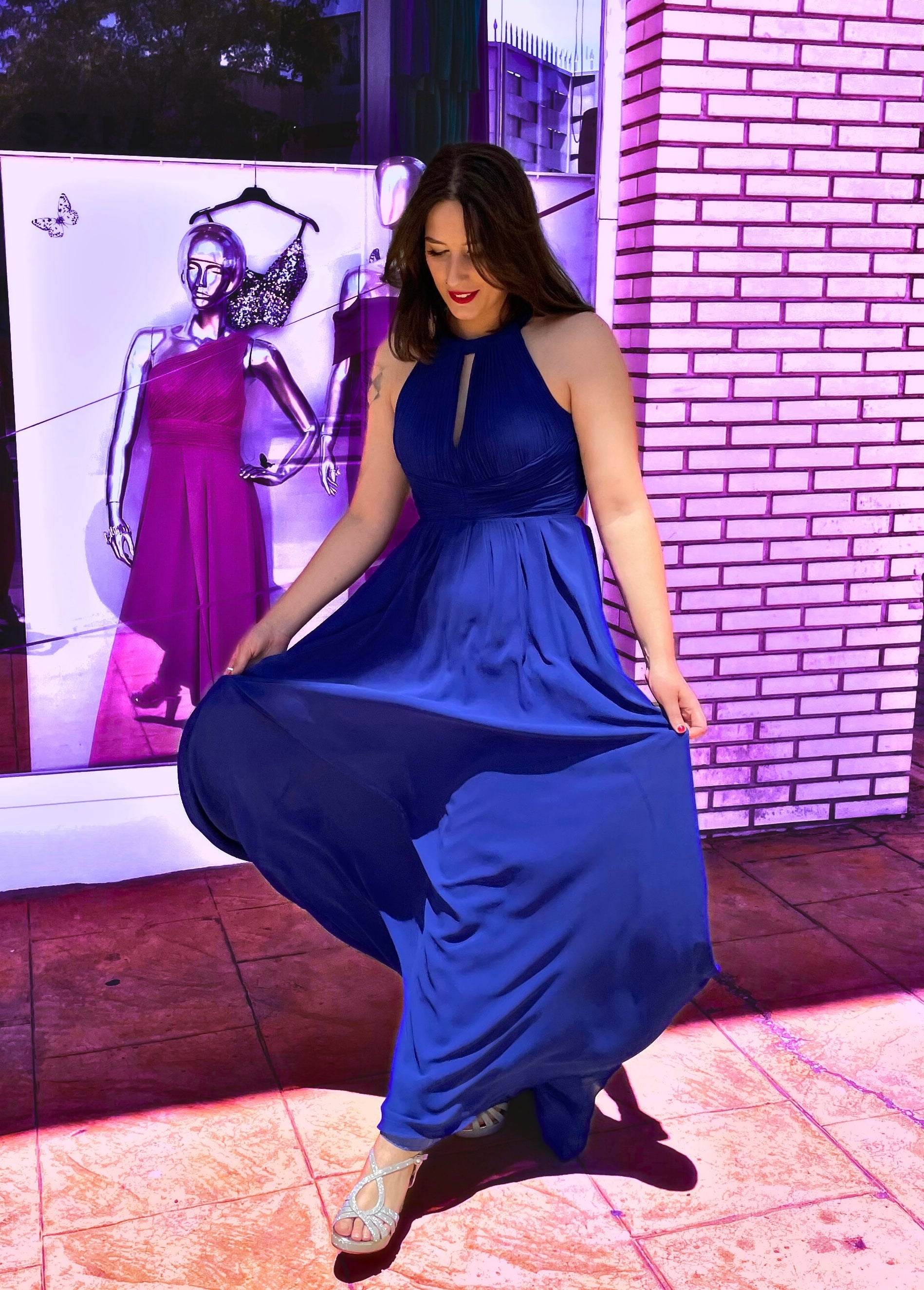 Vestido largo  Fabiola  Azulón  image 2