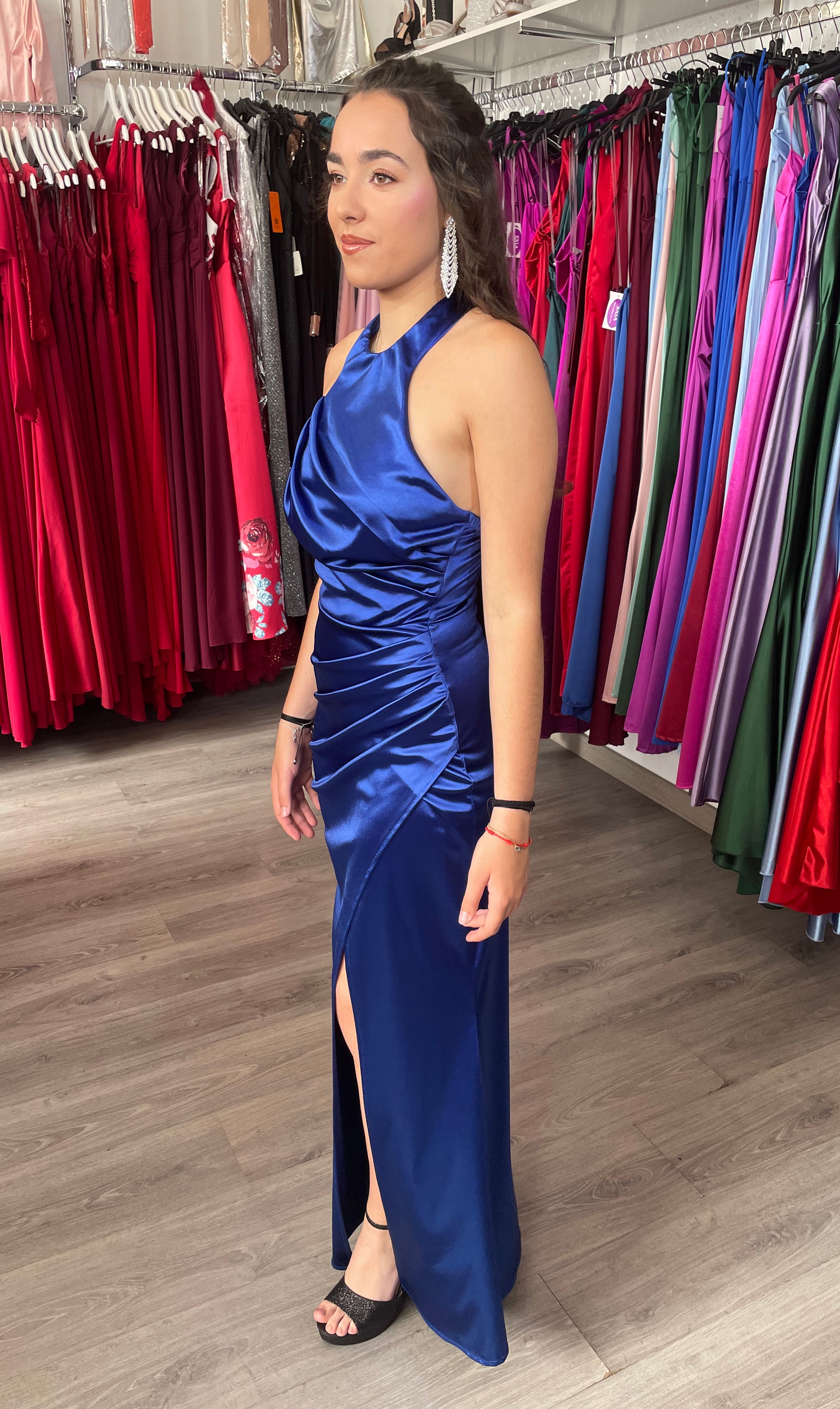 Vestido Kareins Raso Azulón image 8