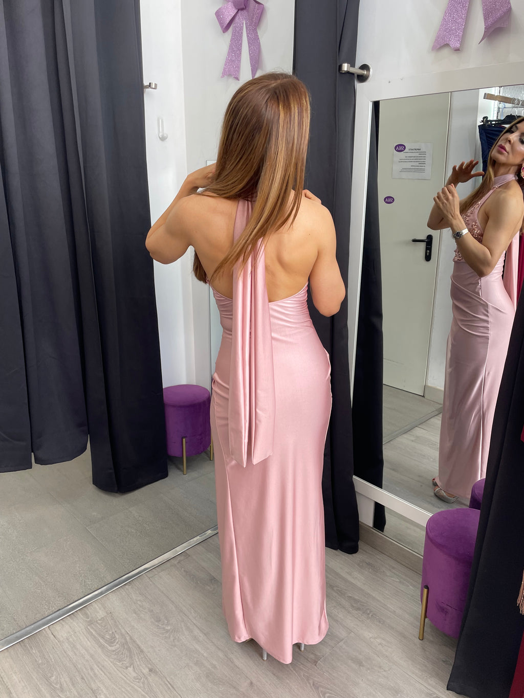 Vestido largo Gisela Rosa + colores