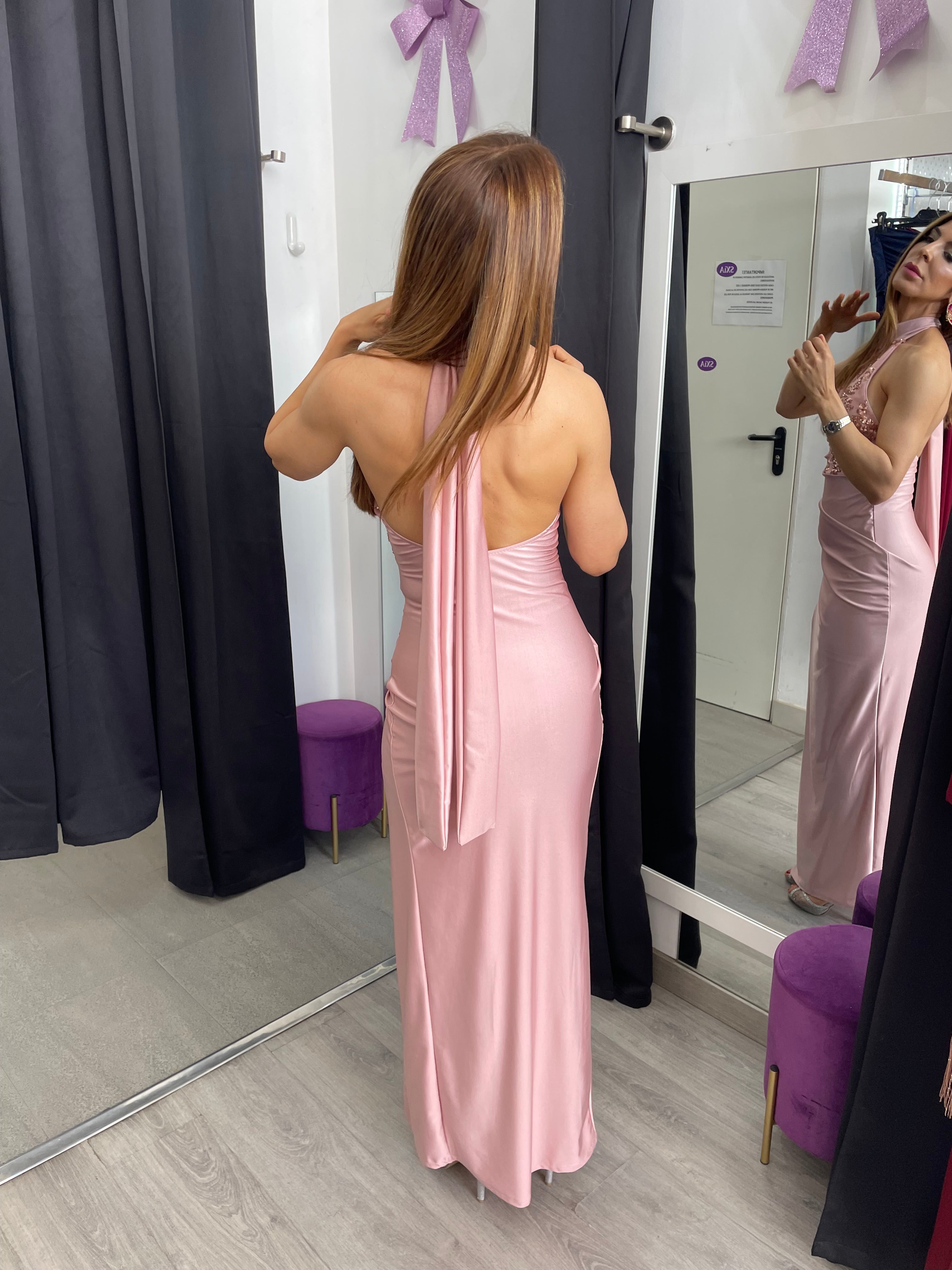 Vestido largo Gisela Rosa + colores