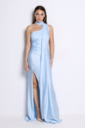 Vestido largo Denia celeste