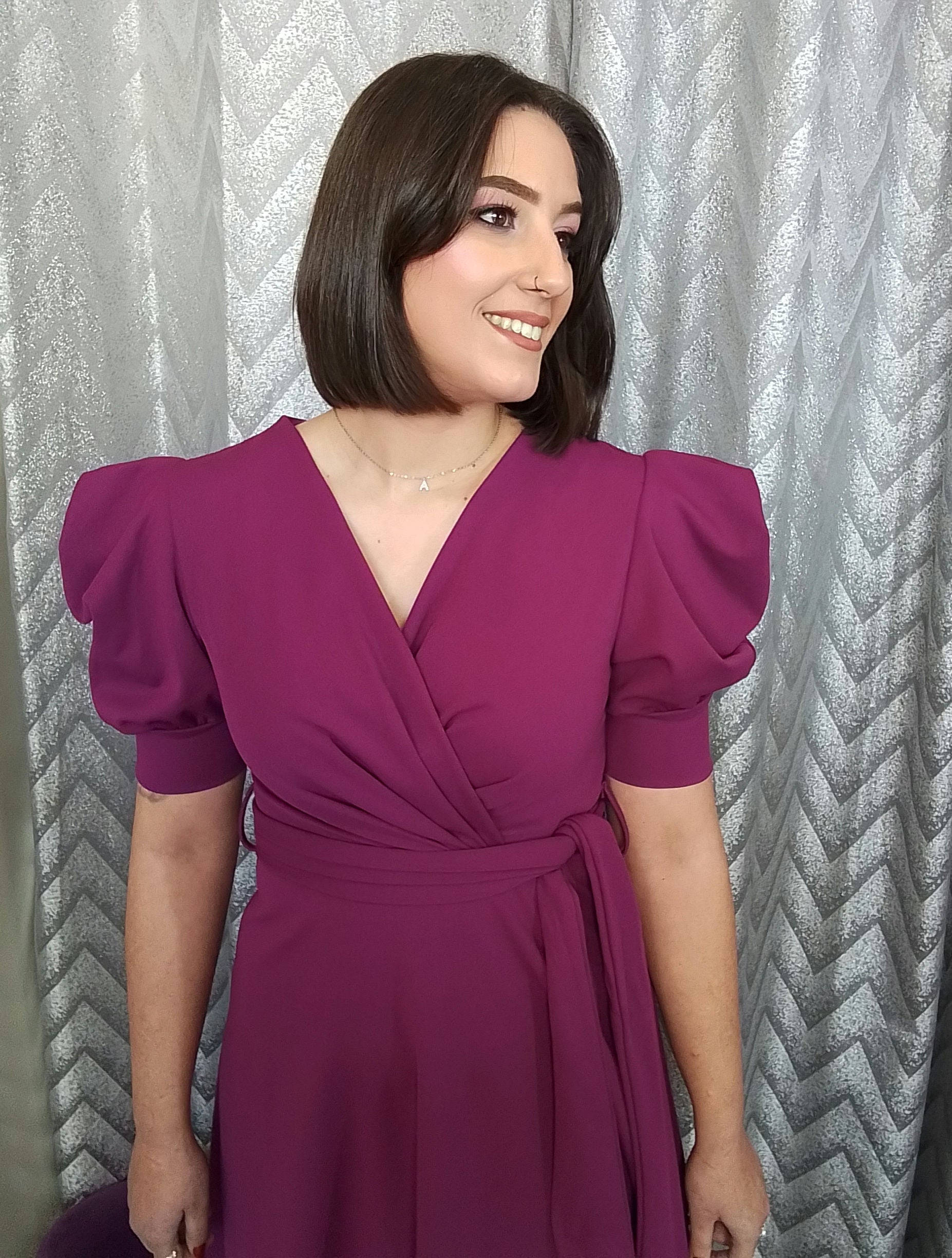 Vestido corto midi Carolina image 2