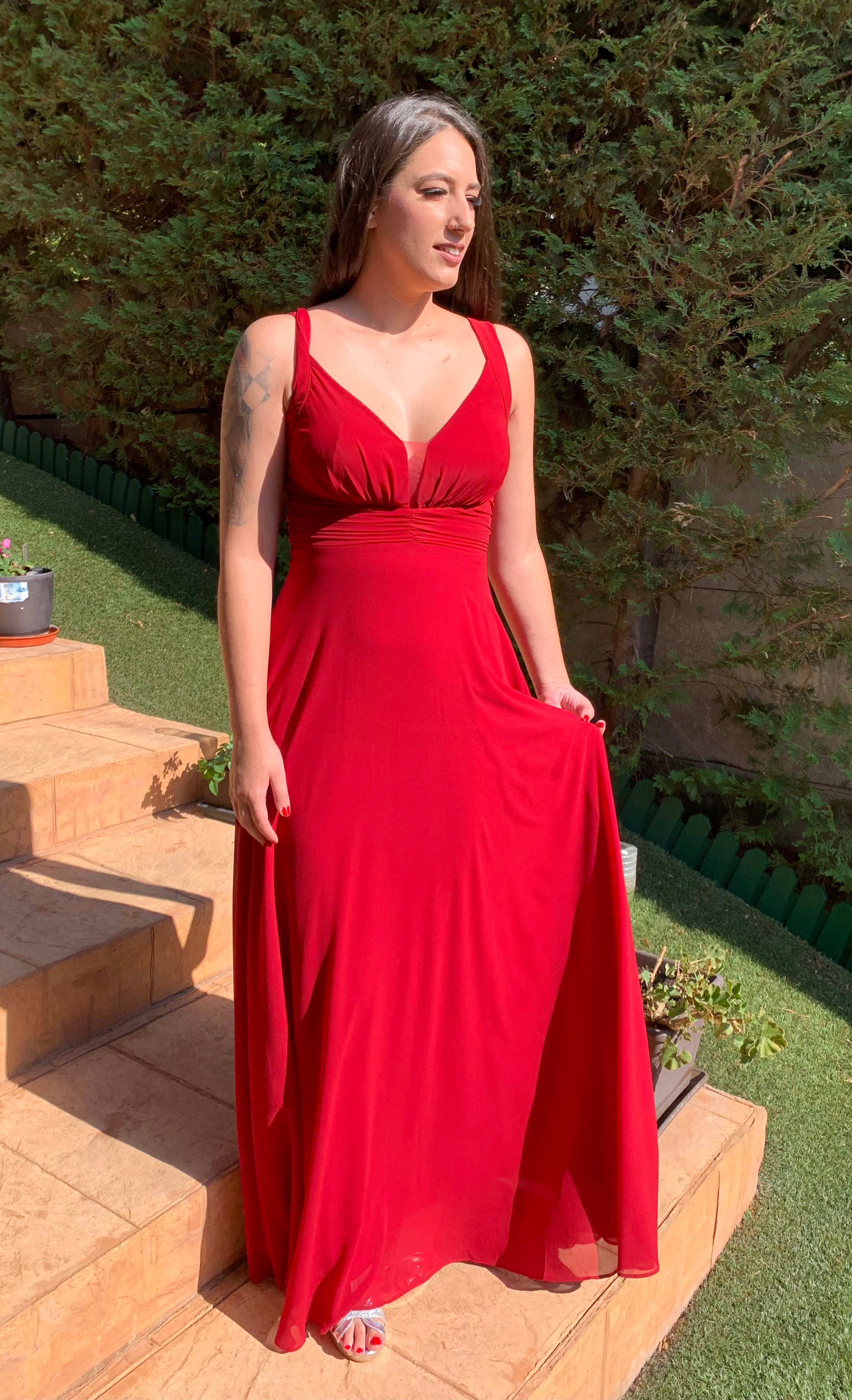 Vestido Fayna cereza image 3