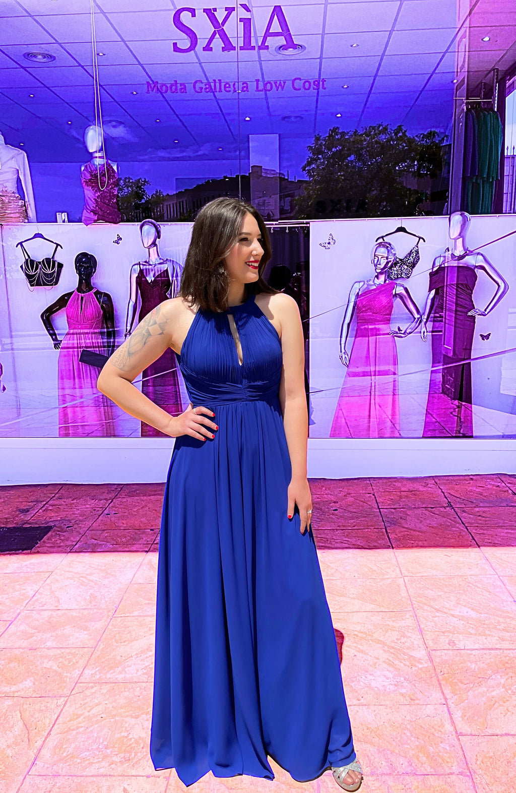 Vestido largo  Fabiola  Azulón  image 1
