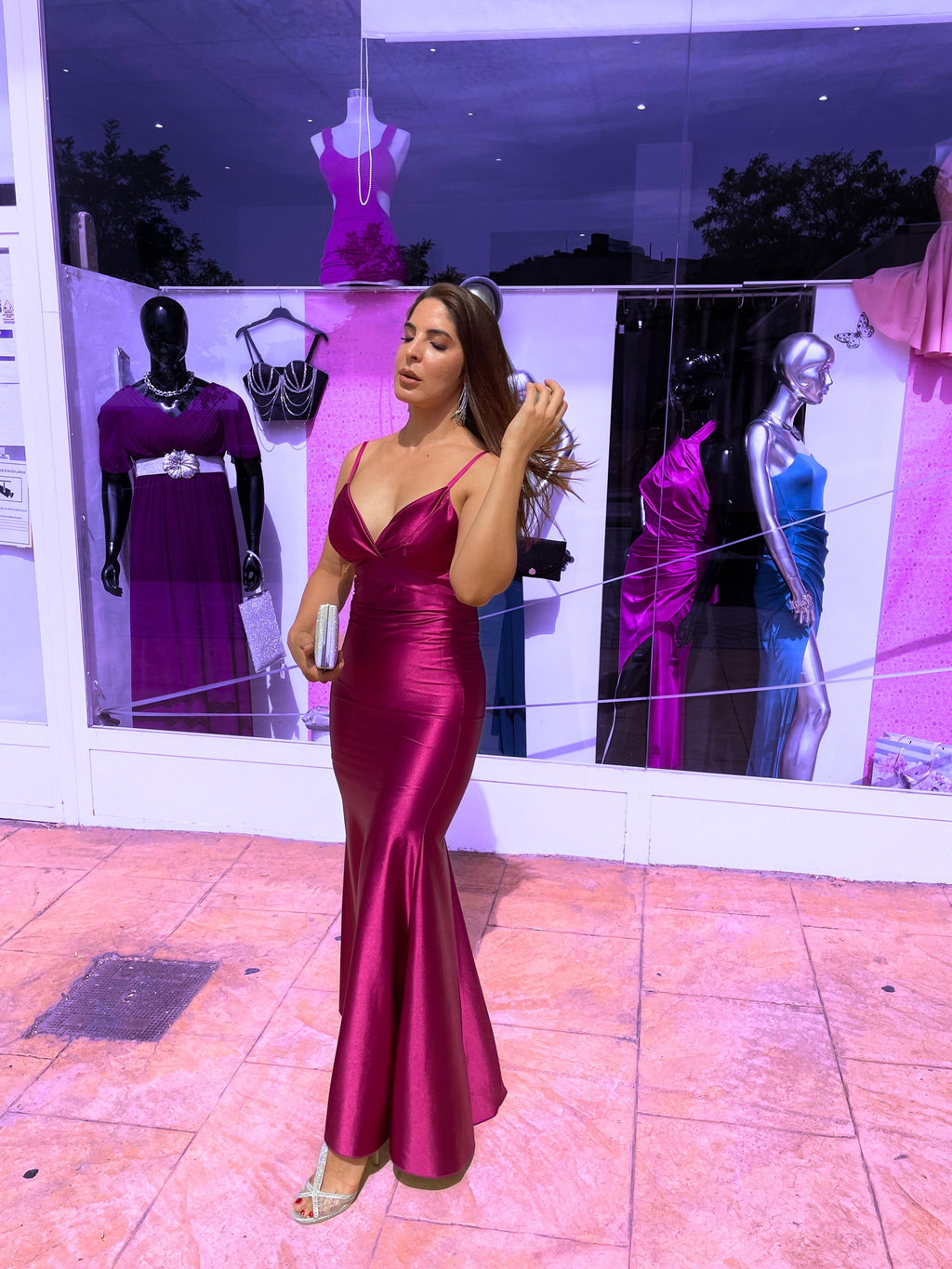 Vestido largo Khloé morado image 5