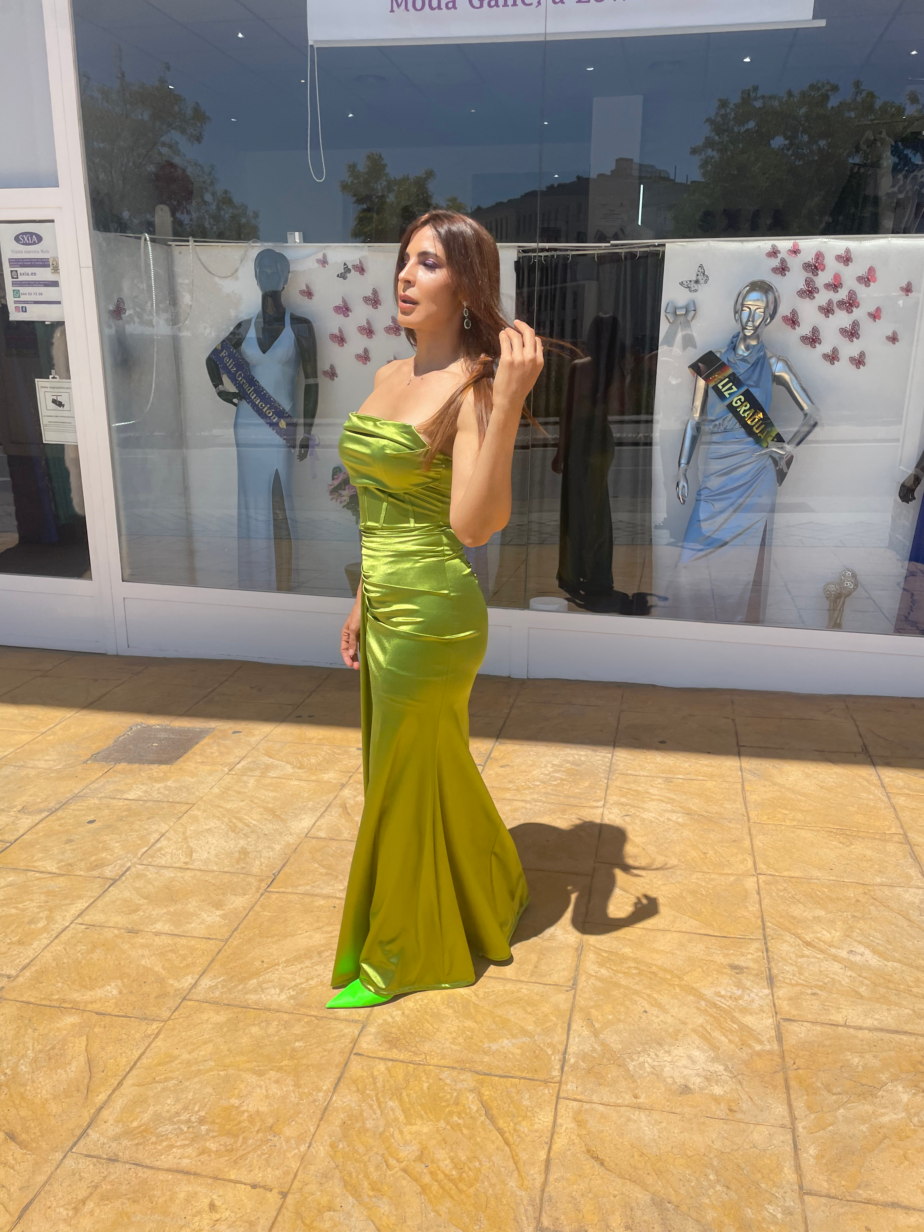 Vestido largo Dafne pistacho image 2