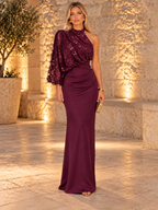 Vestido largo Arish Burdeos