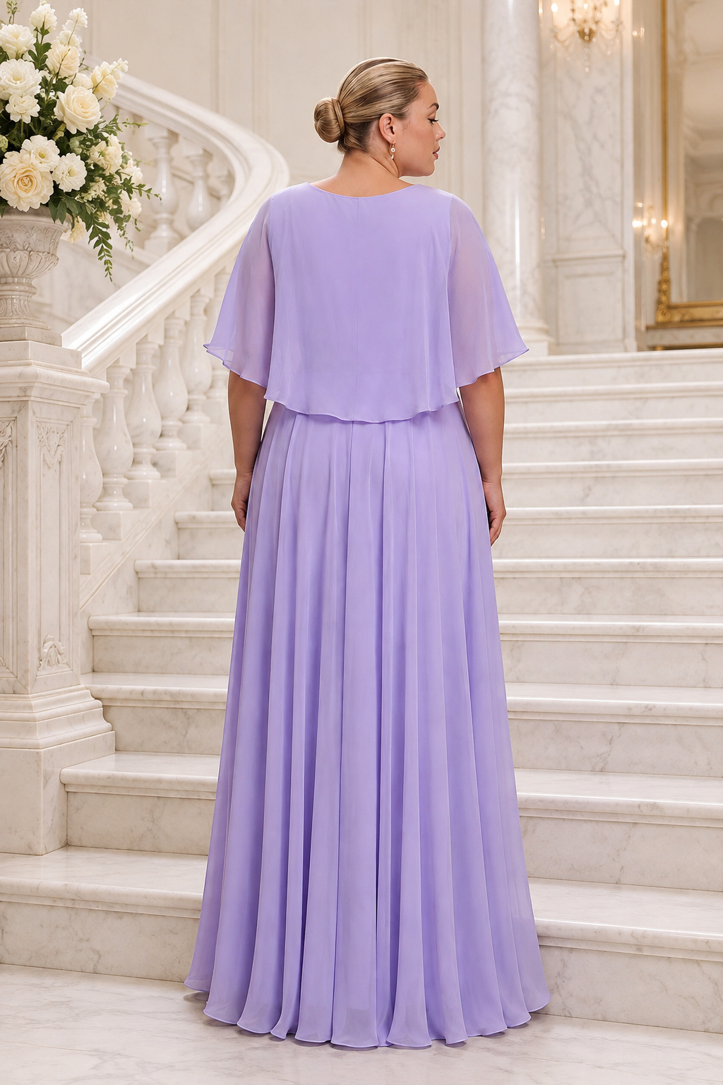Vestido largo curvy Ingrid Lila