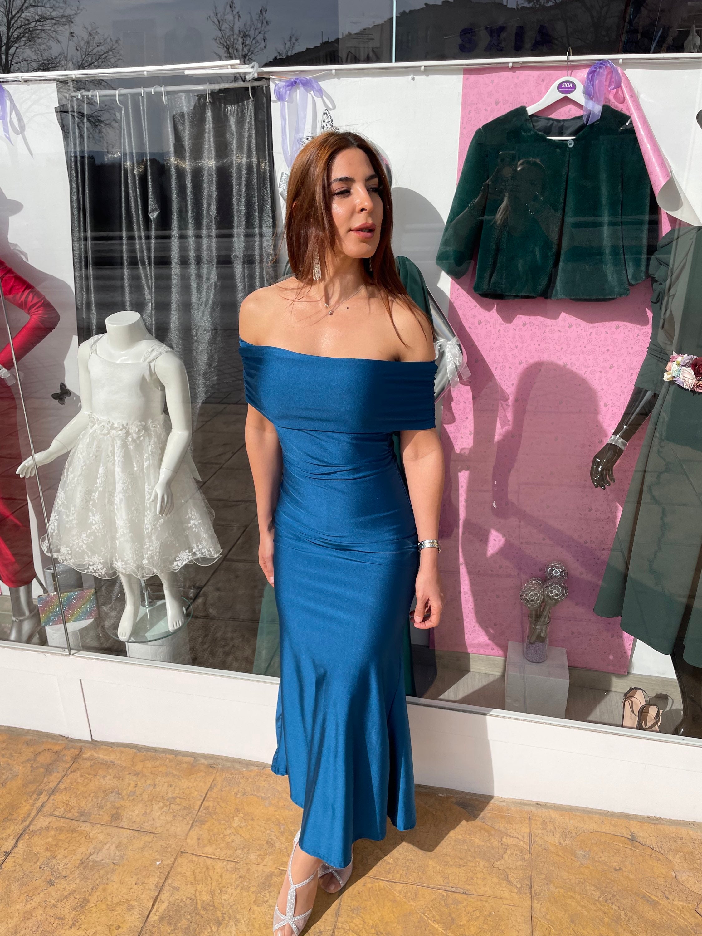 Vestido largo Alaia petróleo  image 10