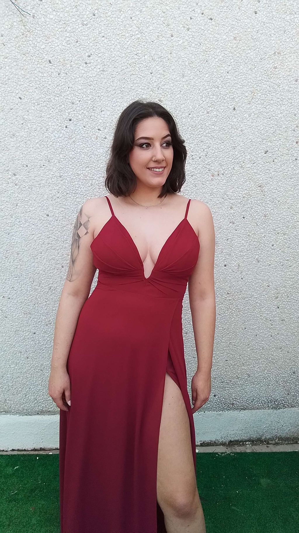 Vestido Yaiza Burdeos image 1