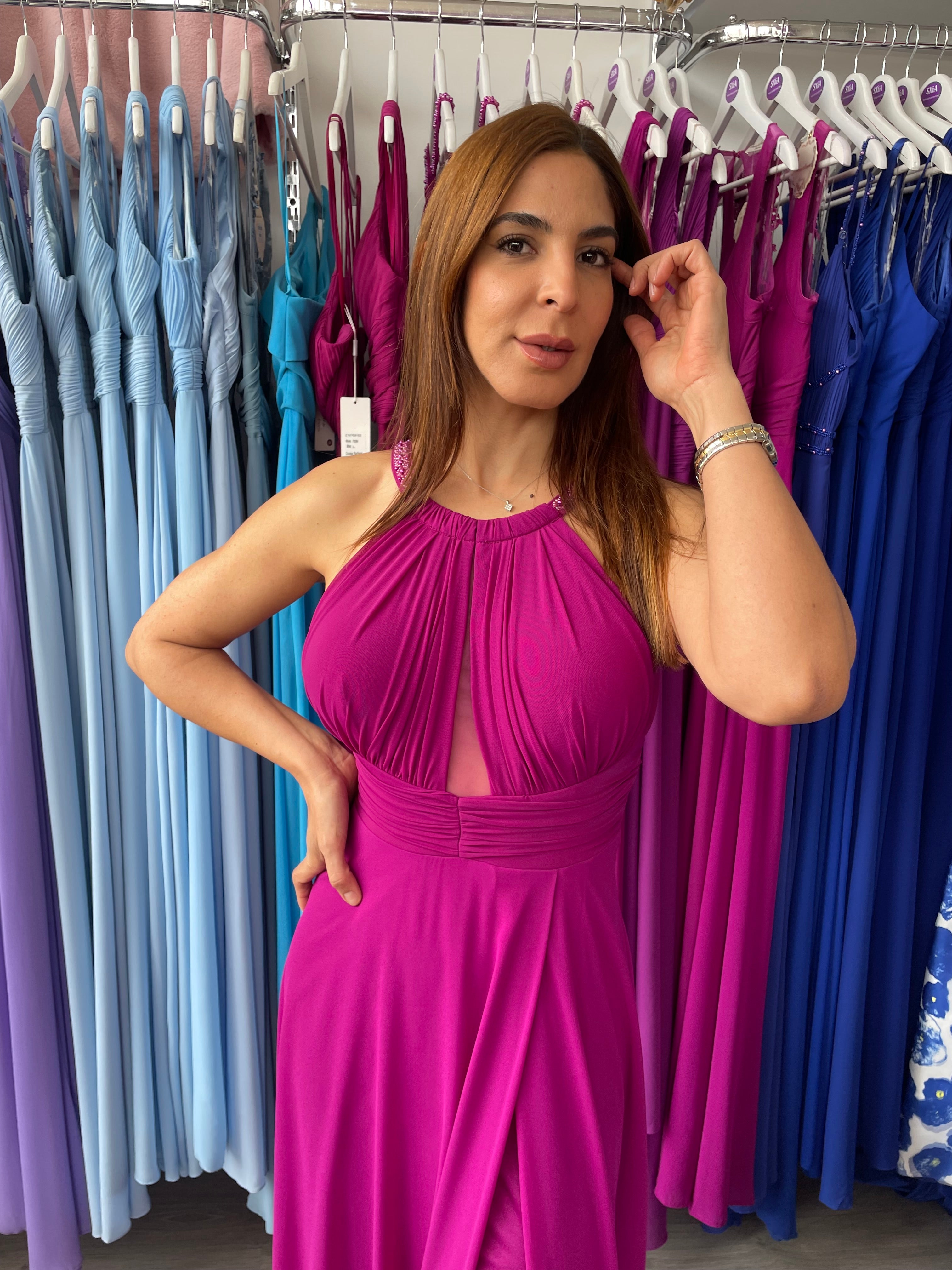 Vestido largo suhaila buganvilla