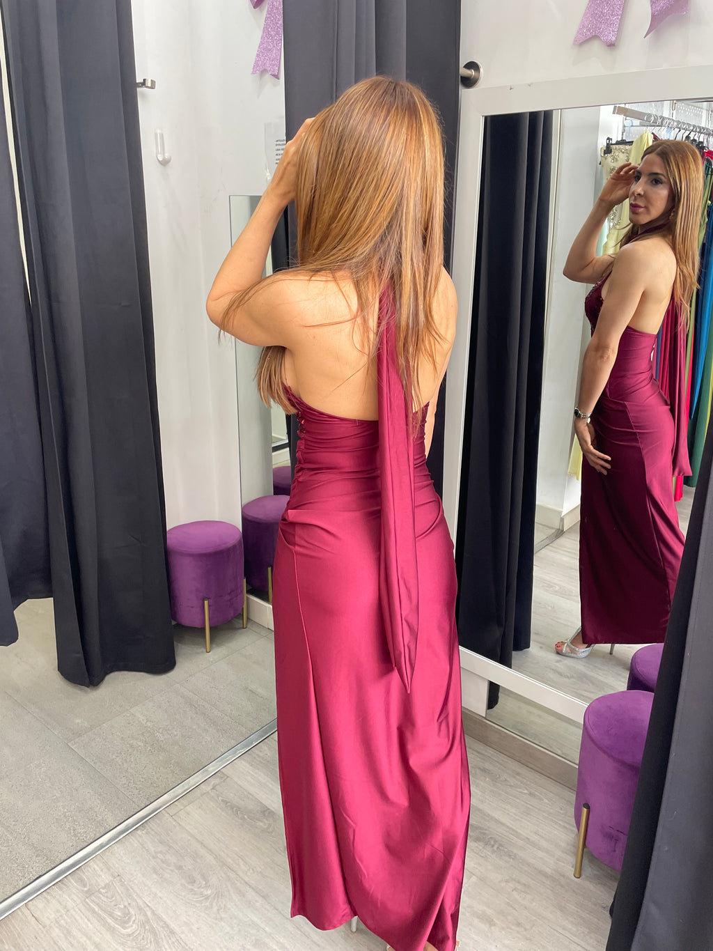Vestido Gisela Burdeos