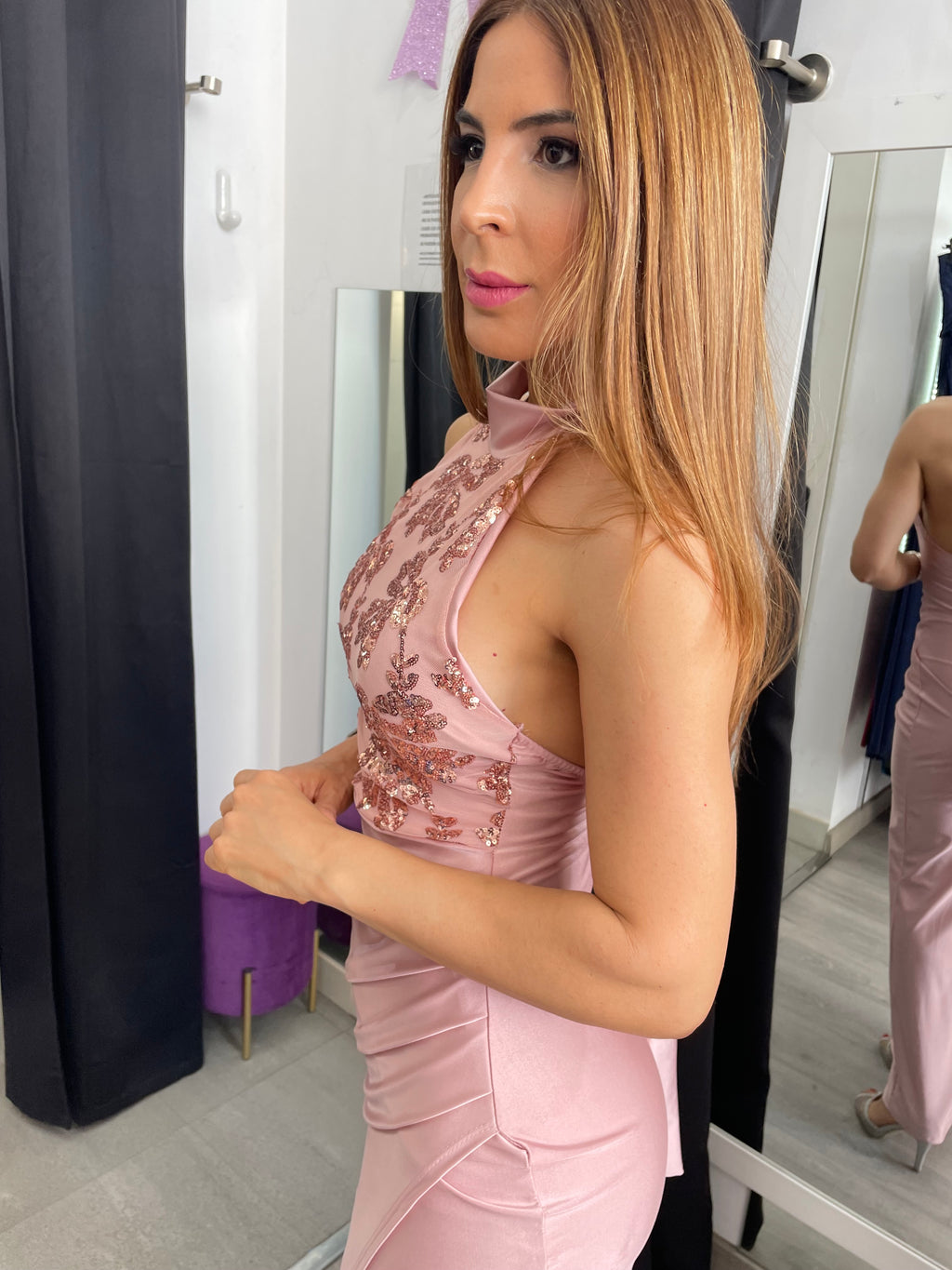 Vestido largo Gisela Rosa + colores