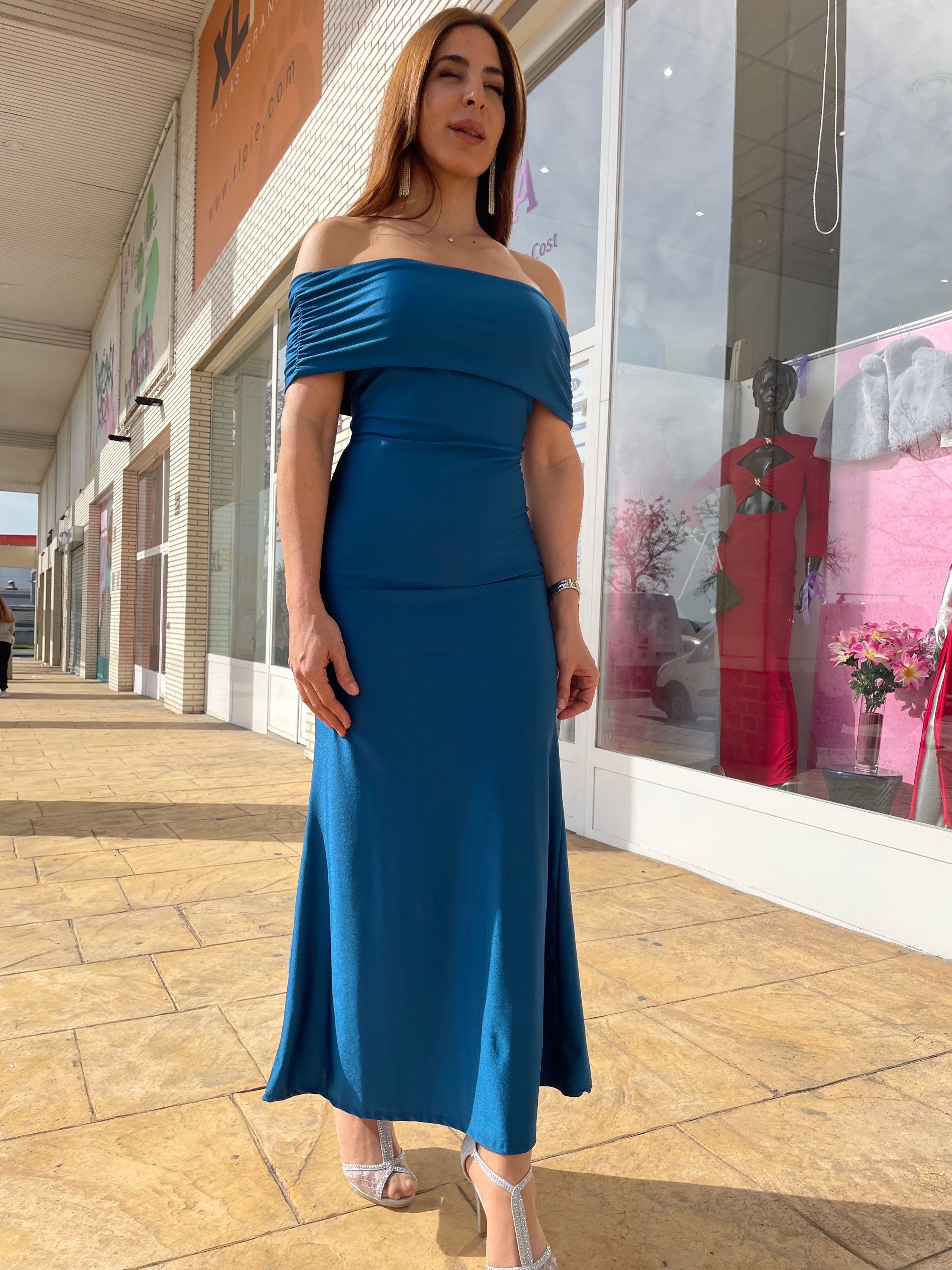 Vestido largo Alaia petróleo  image 0