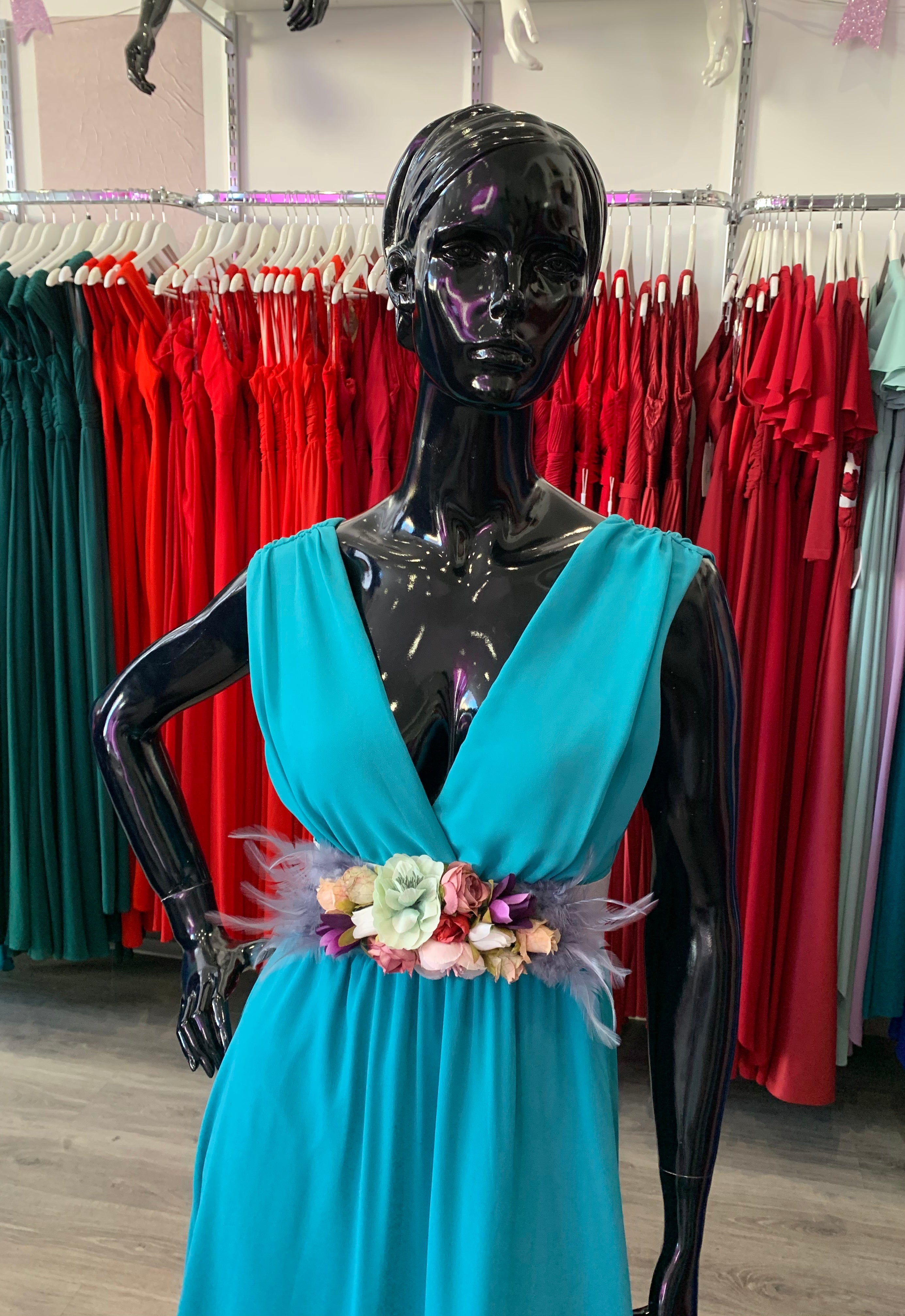 Vestido Rose turquesa image 3
