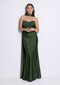 Vestido largo Beberly Kaki