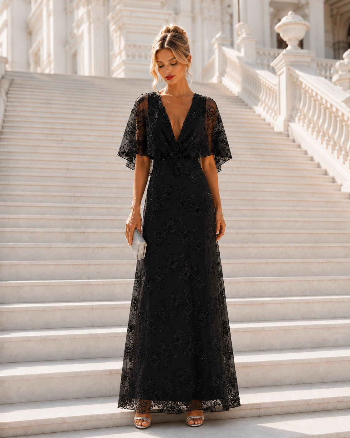 Vestido largo Duna Negro