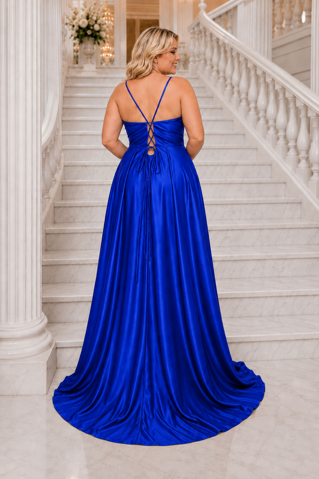 Vestido largo Cíes Azulón