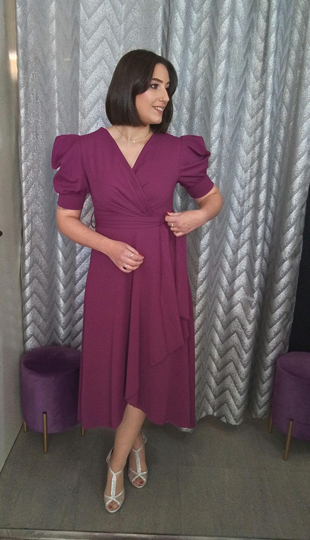 Vestido corto midi Carolina image 1