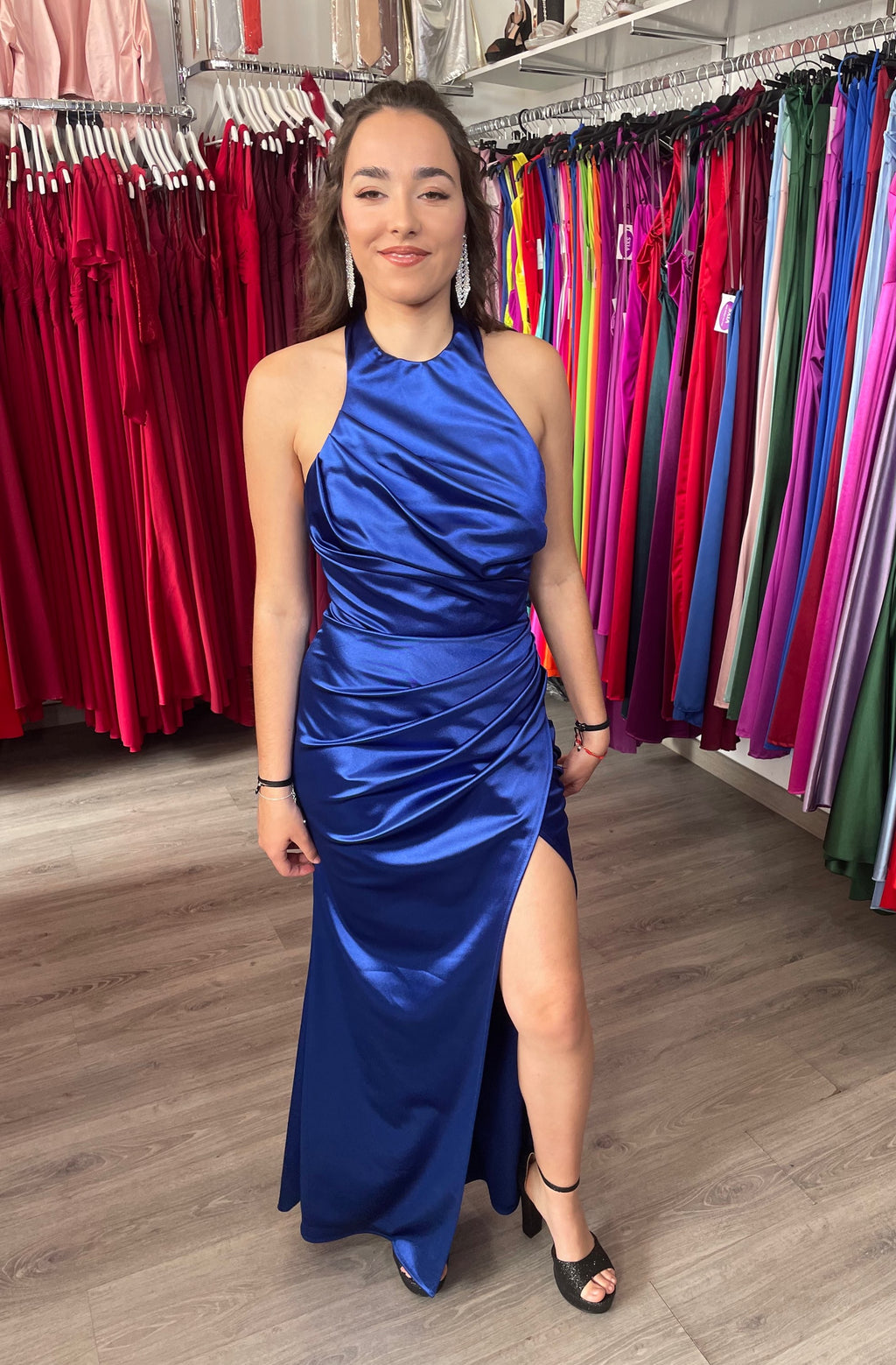 Vestido Kareins Raso Azulón image 3