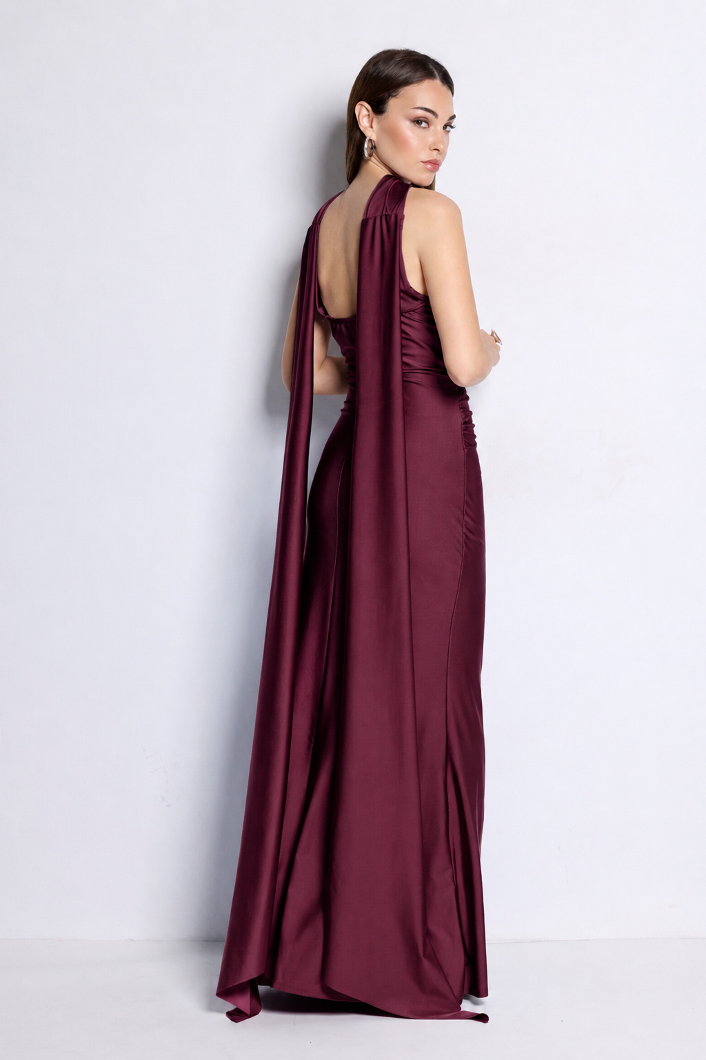 Vestido largo Beberly Burdeos