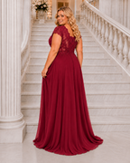 Vestido largo TG Italia Burdeos