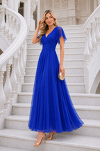 Vestido largo Érika tul Azulòn