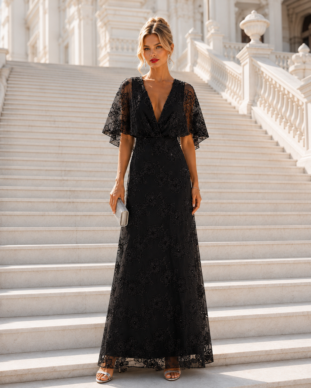 Vestido largo Duna Negro