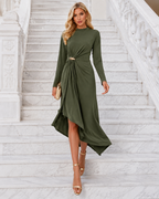 Vestido midi Lix Kaki