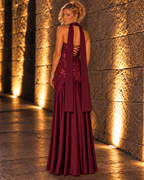 Vestido largo Kaila Burdeos