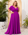 Vestido largo Roxana curvy buganvilla