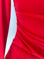 Vestido corto Shadow Gris y Rojo image 7