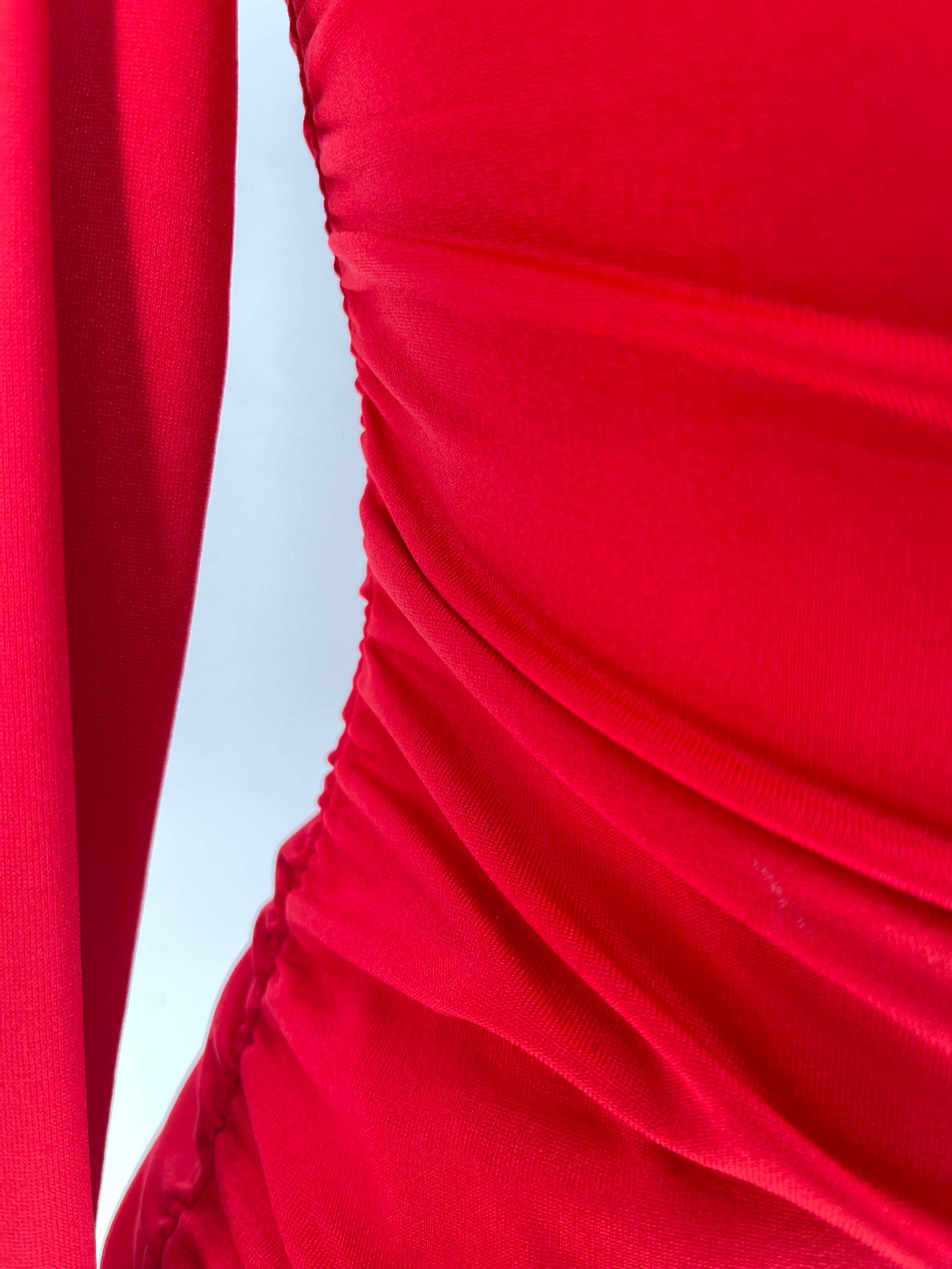 Vestido corto Shadow Gris y Rojo image 7