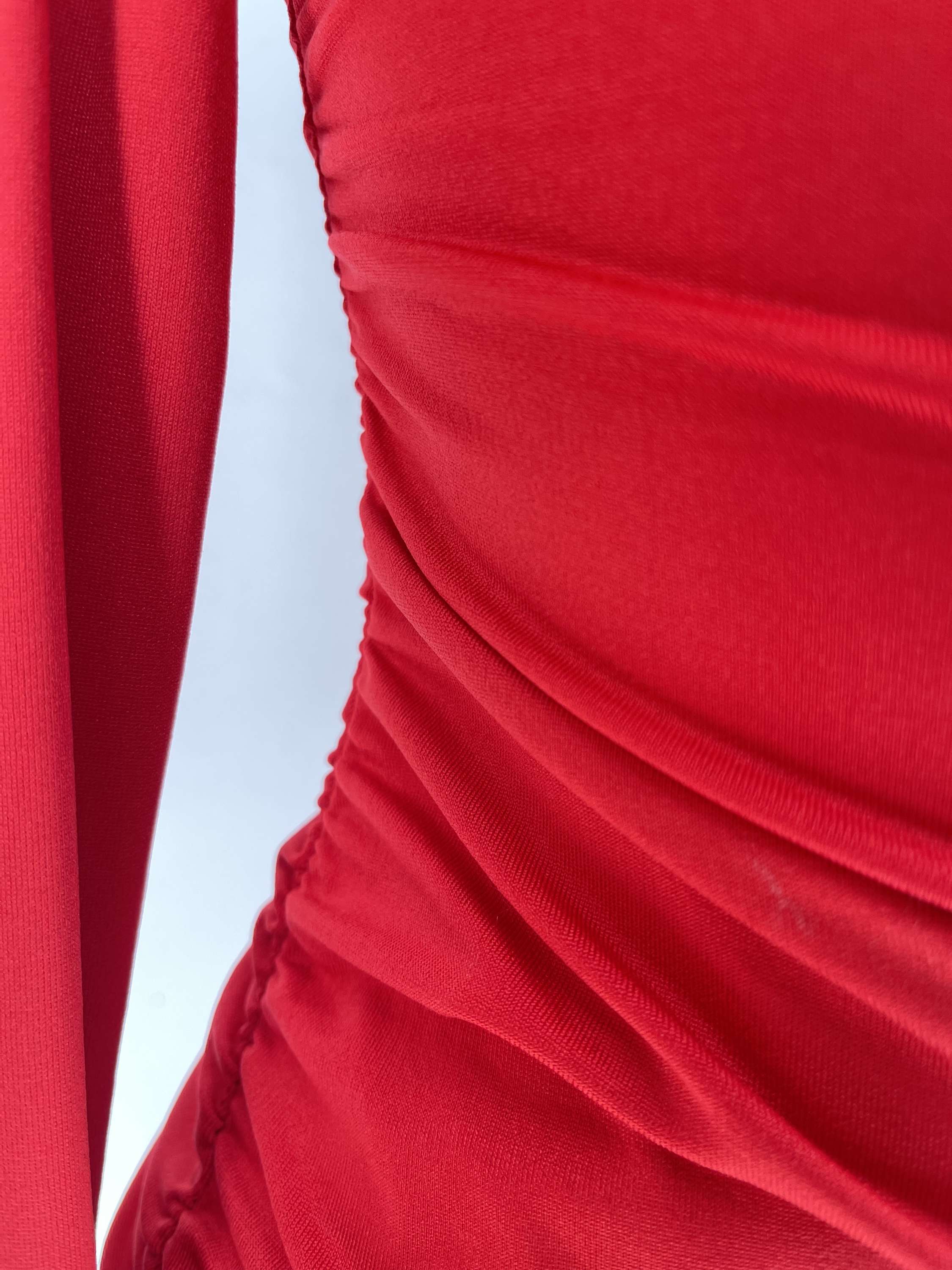 Vestido corto Shadow Gris y Rojo image 7