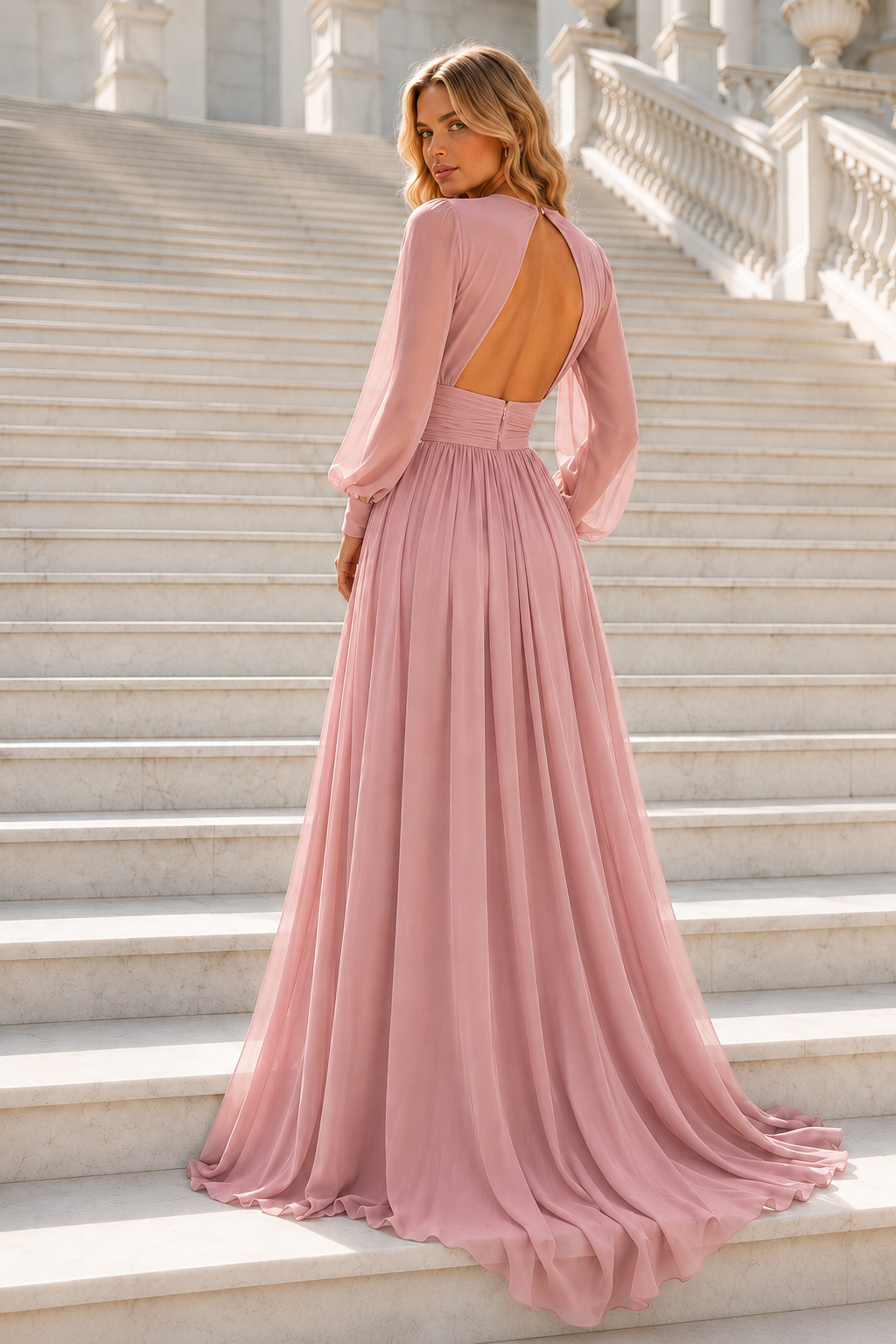 Vestido largo Kiah Rosa