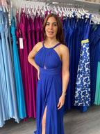 Vestido largo Suhaila azulón