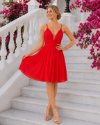 Vestido Yaiza corto Rojo